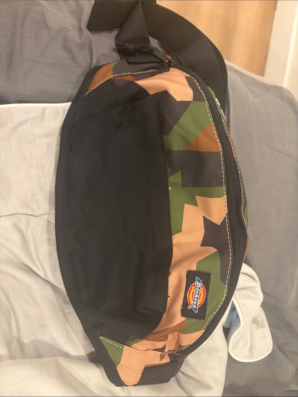 Dickies Black & Green Camo Belt Bag